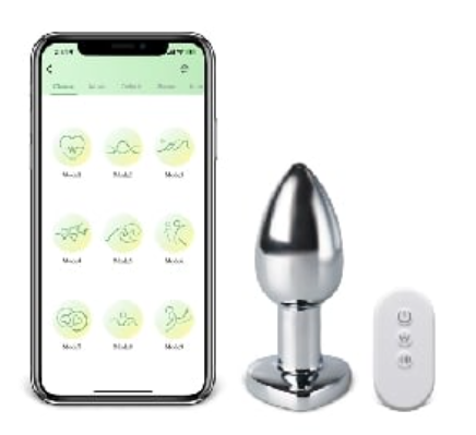 Metal Vibrating Anal Plug (APP Control & Light-up Magic Colors)